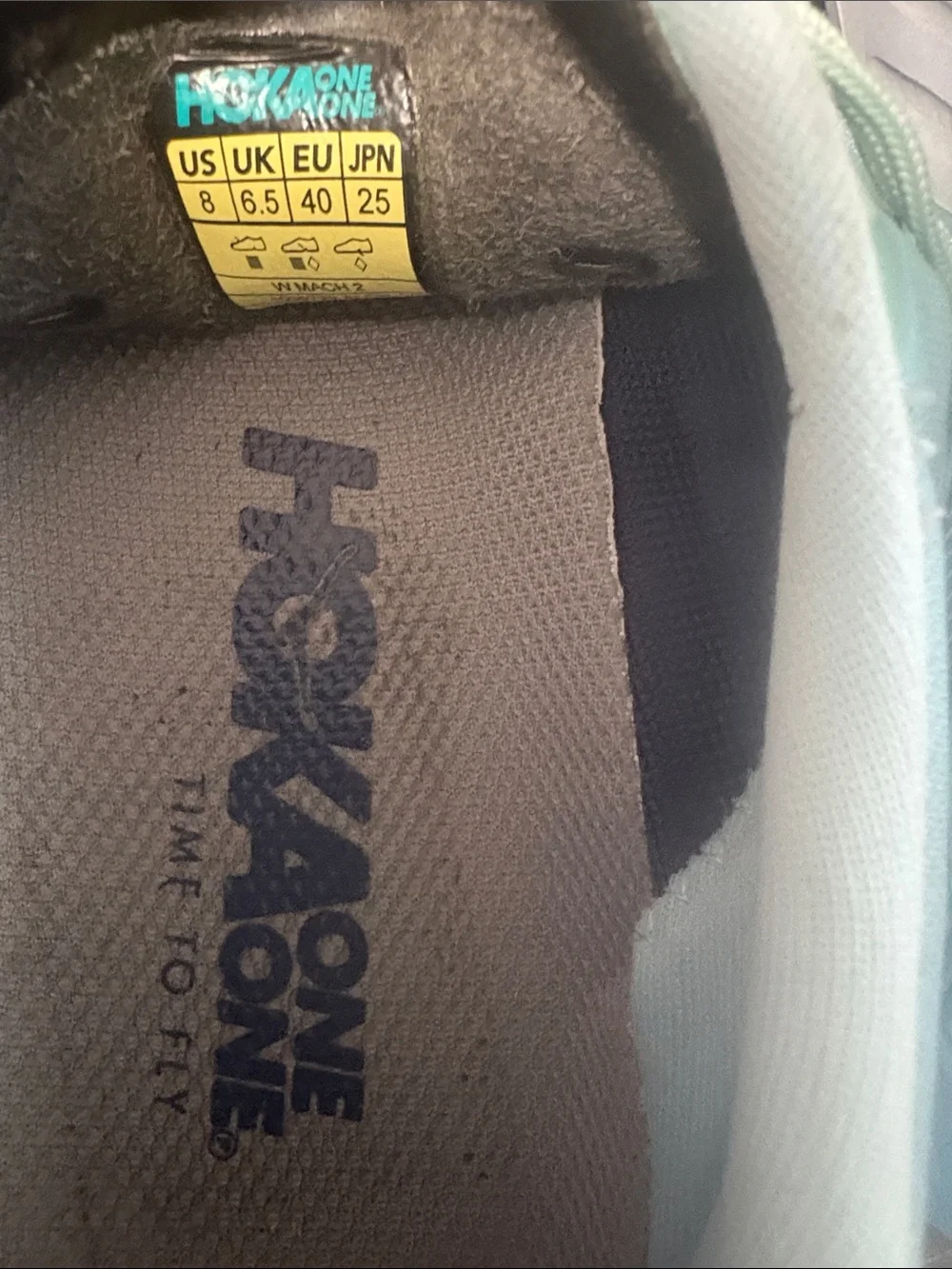 Hoka One One Women's Mint Green Running Shoes size 8